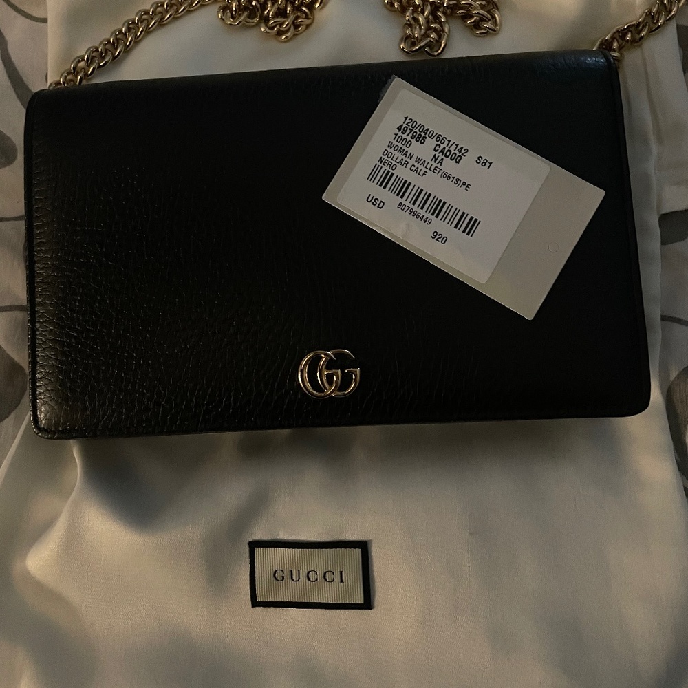 GG Marmont leather mini chain bag